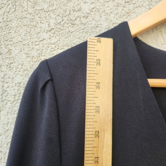 Boston Proper Dress Women's Small Black Rayon Classic Modest Minimalist Career - Picture 7 of 9